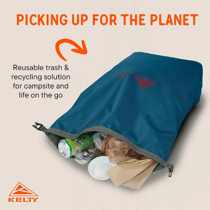 Kelty Litter Gitter – Collapsible Outdoor Trash Bag & Storage Tote with Carry Straps – Portable, Eco-Friendly Waste Solution for Camping, Hiking, Festivals & Backyard Use