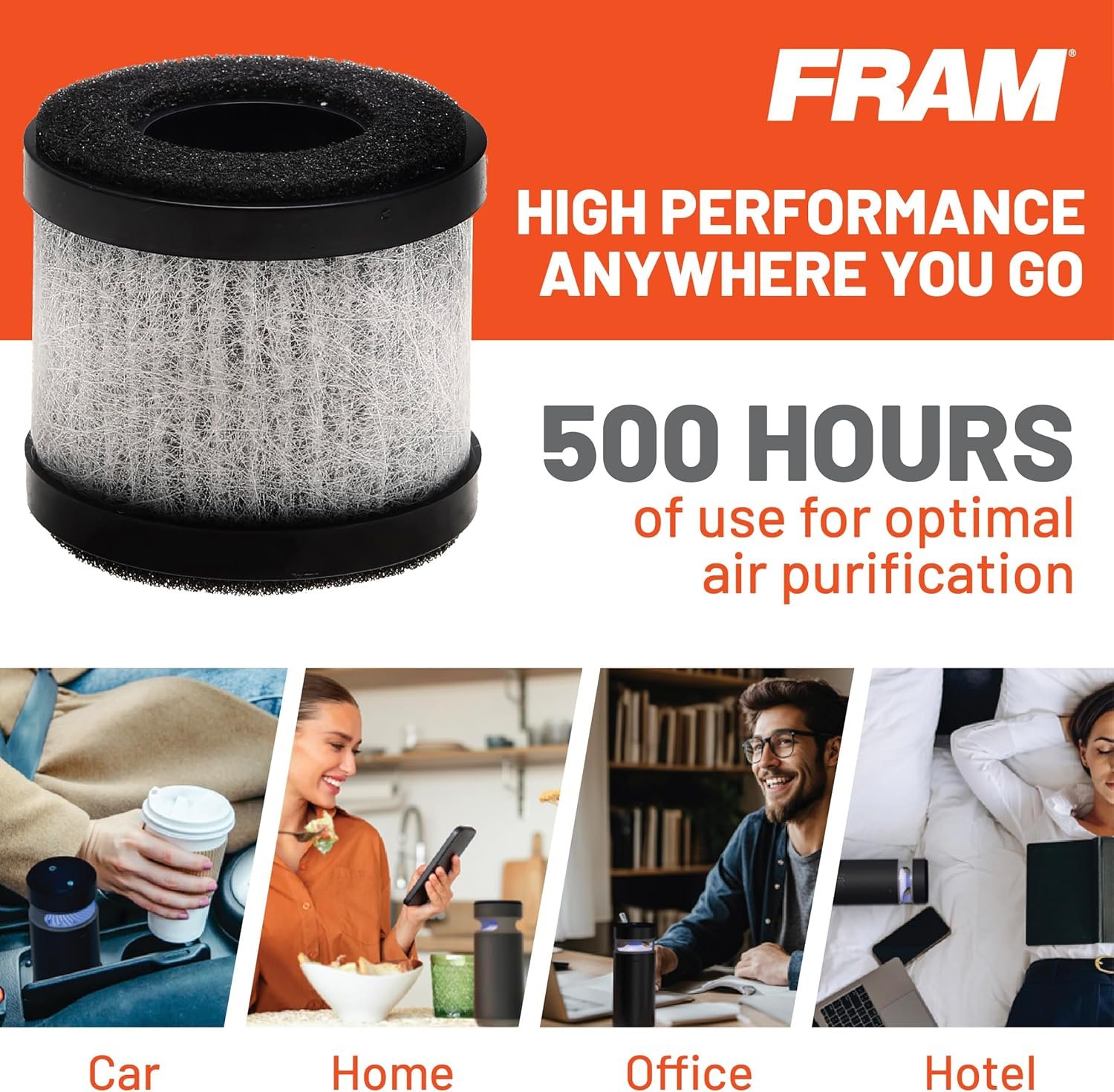 FRAM H13 HEPA Filtration Air Purifier Replacement Filter for Model CAP30100 & CAP30200 | For Home, Car, Outdoor & Sport Use | Cleans Air of Smoke, Dust & Other Contaminants | Provides 500 Hours of Use