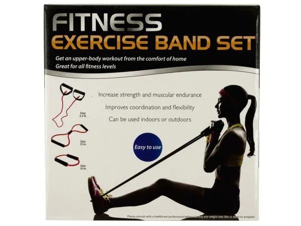 Fitness Exercise Band Set With Storage Bag