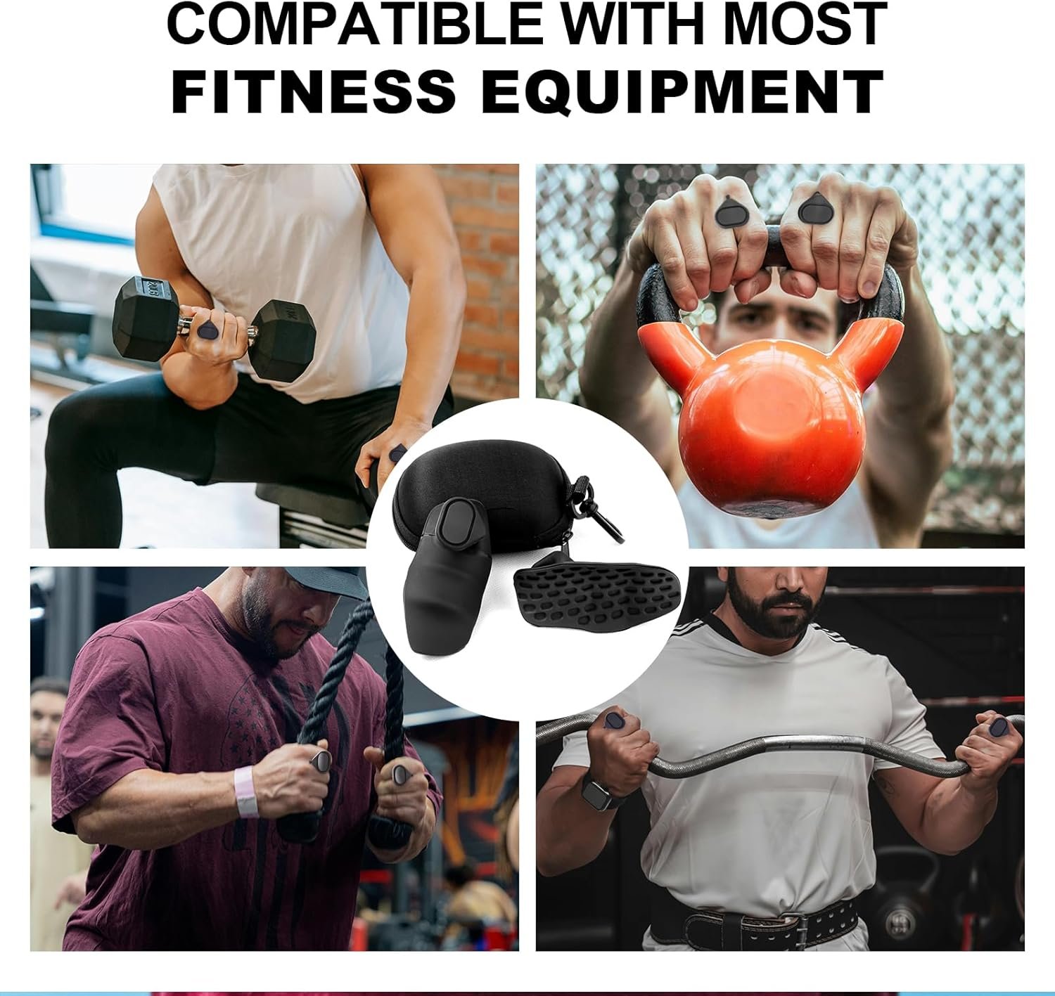 Anti-Slip Workout Grips - Ergonomic Rubber Gym Grips, Hand Protection Weight Lifting Grips, for Gym Training and Workouts