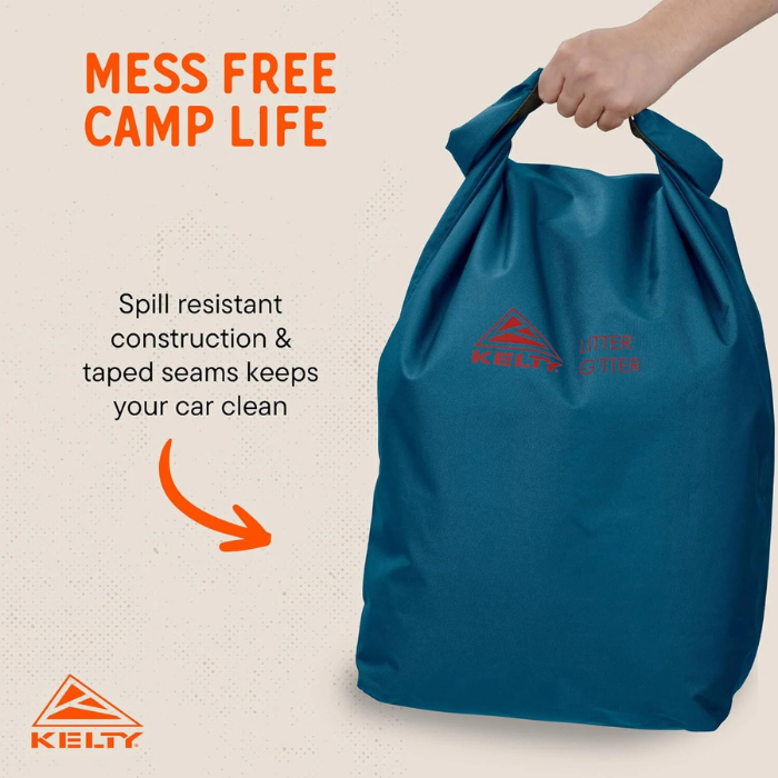 Kelty Litter Gitter – Collapsible Outdoor Trash Bag & Storage Tote with Carry Straps – Portable, Eco-Friendly Waste Solution for Camping, Hiking, Festivals & Backyard Use