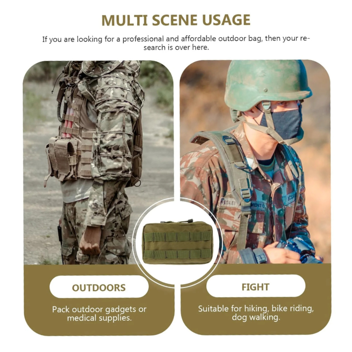 Portable Emergency Medical Bag Multi-Function Pouch for Outdoor Use Compact Storage for First Aid Supplies