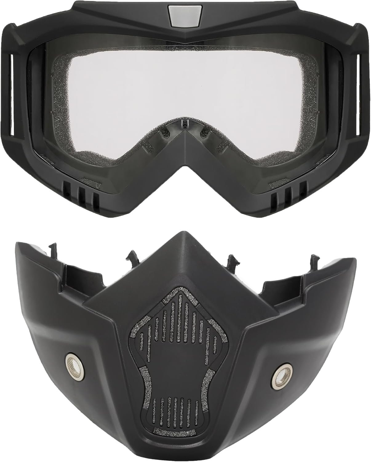 Airsoft Mask Full Face, Paintball Mask, Tactical Mask, Motorcycle Helmet Goggles with Removable Face Mask for Men Women