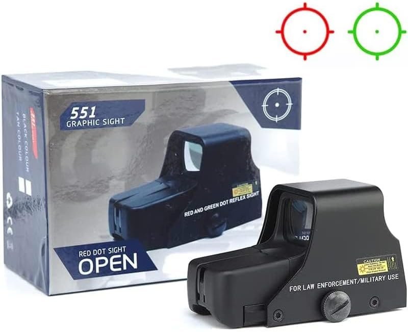 Holographic Sight 551 Red Dot Sight for Metal Green & Red Dot Sight Scope