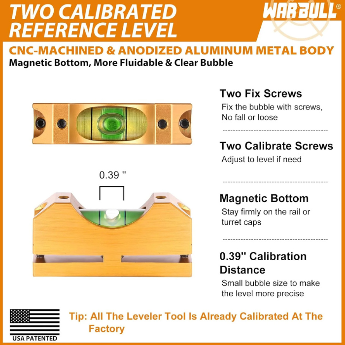 WarBull Universal Scope Leveling Tool – High Precision Heavy-Duty Scope Leveler for Rifle Optics Mounting – Durable Aluminum Construction for Accurate and Easy Scope Alignment