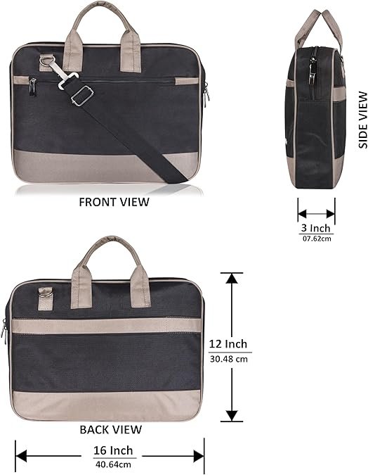 Black Color PVC Coated Fabric 10L Messenger Bag For Men & Women