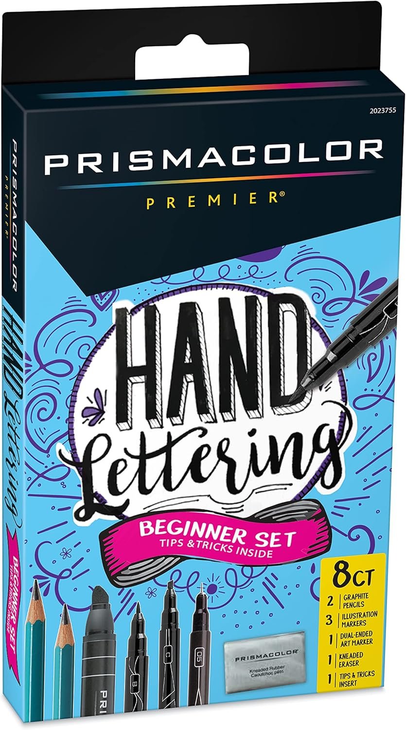 Prismacolor Beginner Hand Lettering & Illustration Set – Complete Creative Kit for Journaling, Sketching & Outdoor Design Projects