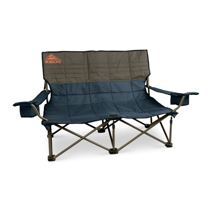 Kelty Low Loveseat Camping Chair – 2-Person Folding Outdoor Chair with Padded Comfort, Durable Steel Frame & Carry Bag – Portable Seating for Camping, Festivals, Beach & Backyard