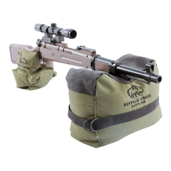 Buffalo Creek Shooting Rest Bag – Unfilled Front & Rear Shooting Bags for Rifles – Durable, Portable Sandbag Shooting Rest for Hunting, Target Practice & Precision Shooting