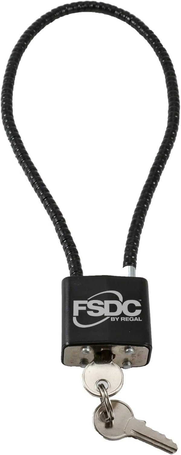FSDC 15-Inch Gun Cable Lock with 2 Keys California DOJ Approved Scratch-Resistant Design for Pistols and Rifles