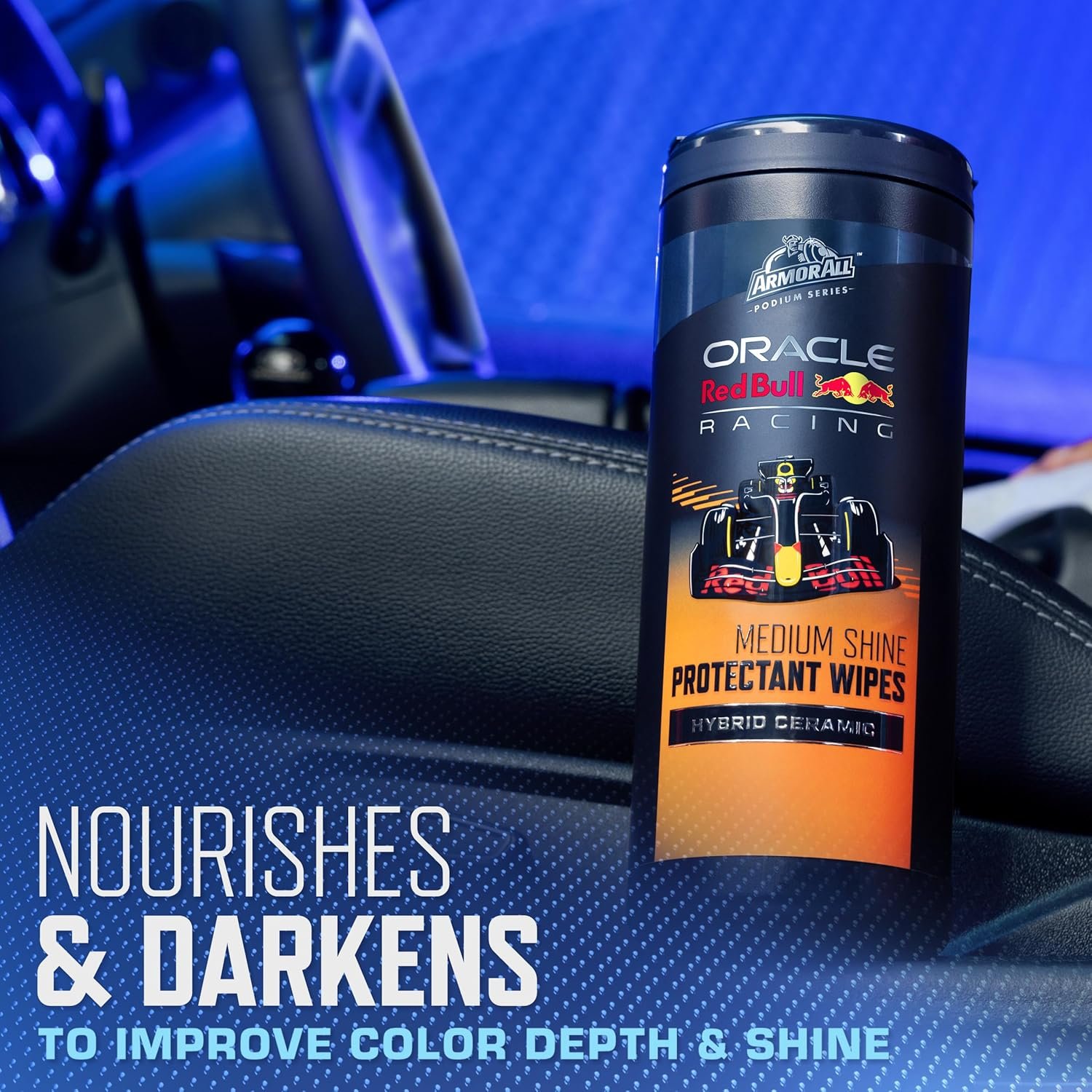 Armor All Podium Series Hybrid Ceramic Medium Shine Protectant Wipes, Interior Car Wipes