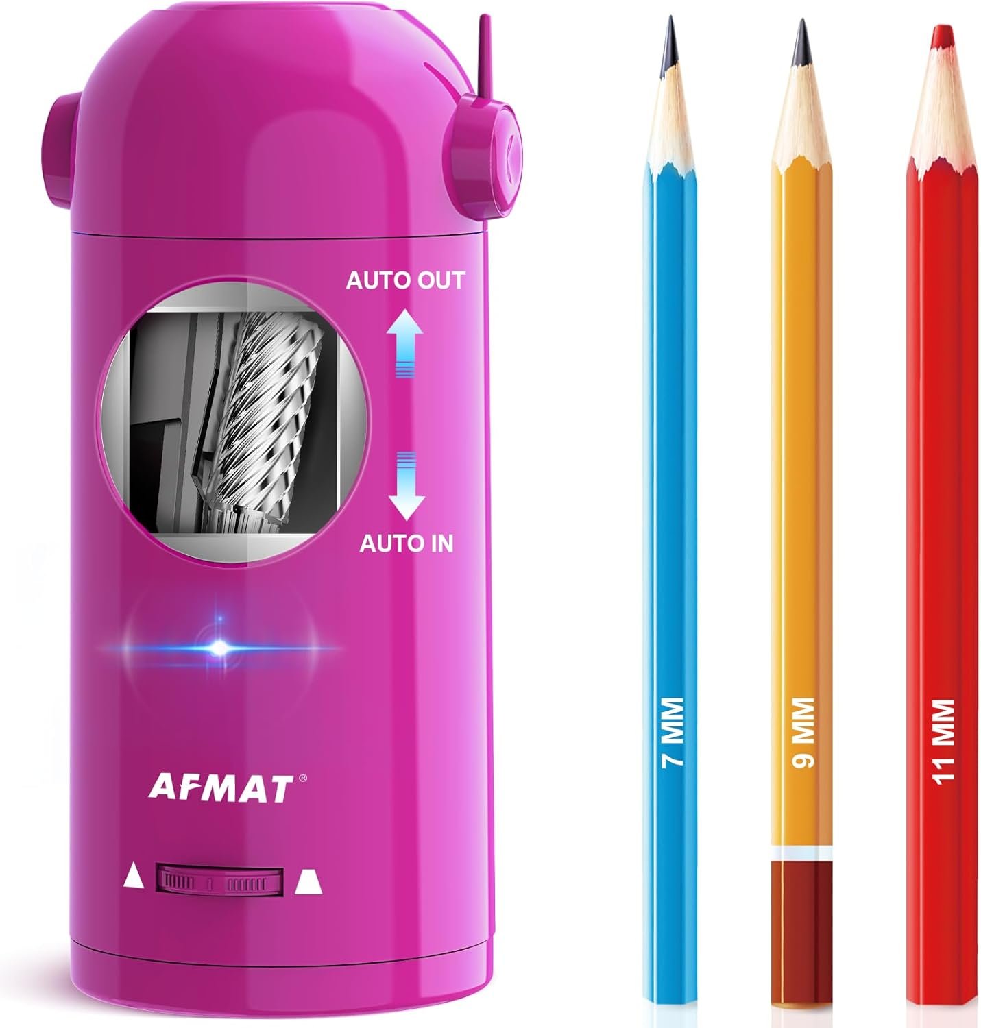 AFMAT Automatic Rechargeable Pencil Sharpener – Hands-Free, Fast & Portable Sharpener for Field Notes, Sketching & Outdoor Use