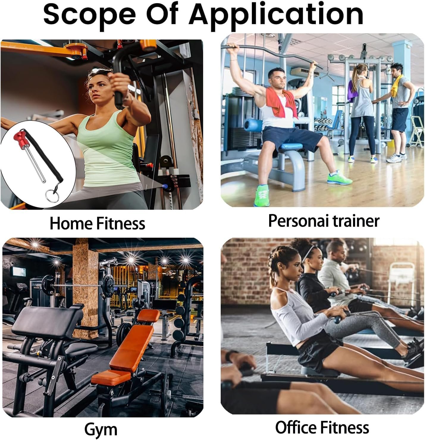 Weight Stack Pin,Magnetic Weight Pin,Diameter 4 Inch Solid Aluminum Alloy Universal Gym Pin Weight Machine Pin for Home Gym Exercise Machine Accessories(2pcs)