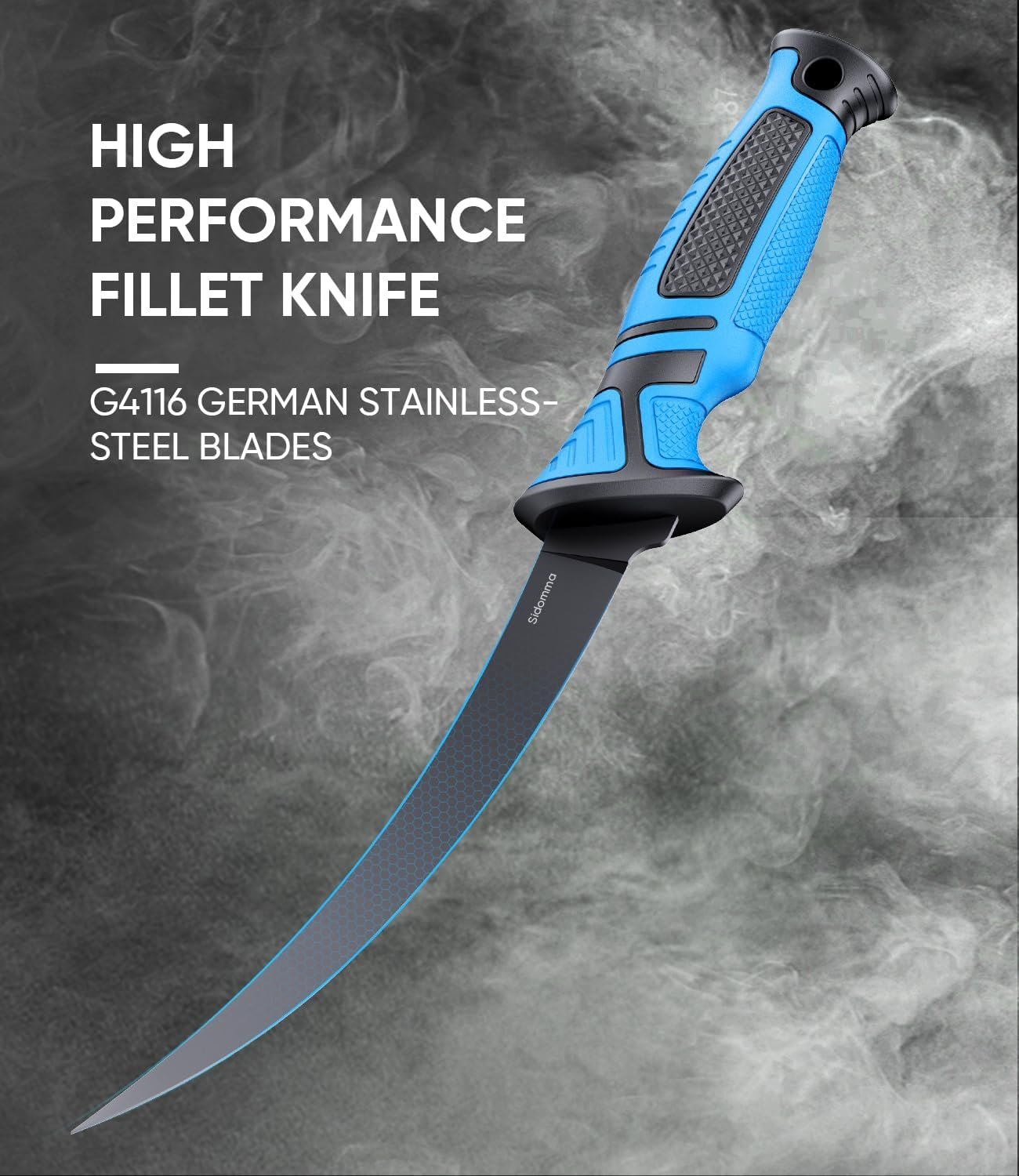Fillet Knife and Bait Knife Set Performance 5"-6"-7" Flex Razor Sharp Stainless-Steel Blade with Sheath for Filleting and Boning, Pro Fishing Gear and Equipment Tools