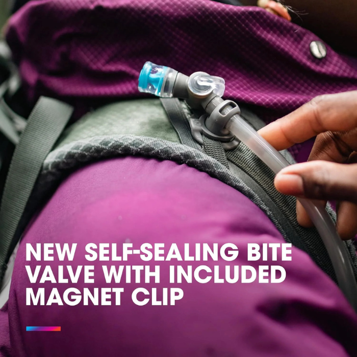 HydraPak Contour Hydration Reservoir – Low-Profile Water Bladder with Slide-Seal Top, Plug-N-Play Hose & Magnetic Clip – Durable, Leakproof Hydration System for Hiking, Cycling & Backpacking