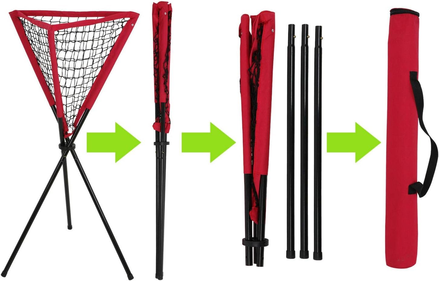 Baseball Softball Tripod Ball Caddy Portable Batting Practice Ball Holder