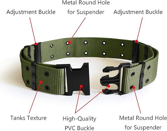 Description for Tactical Belt, Adjustable Security Military Heavy Duty Rescue Belt for Outdoor Sports and Hunting