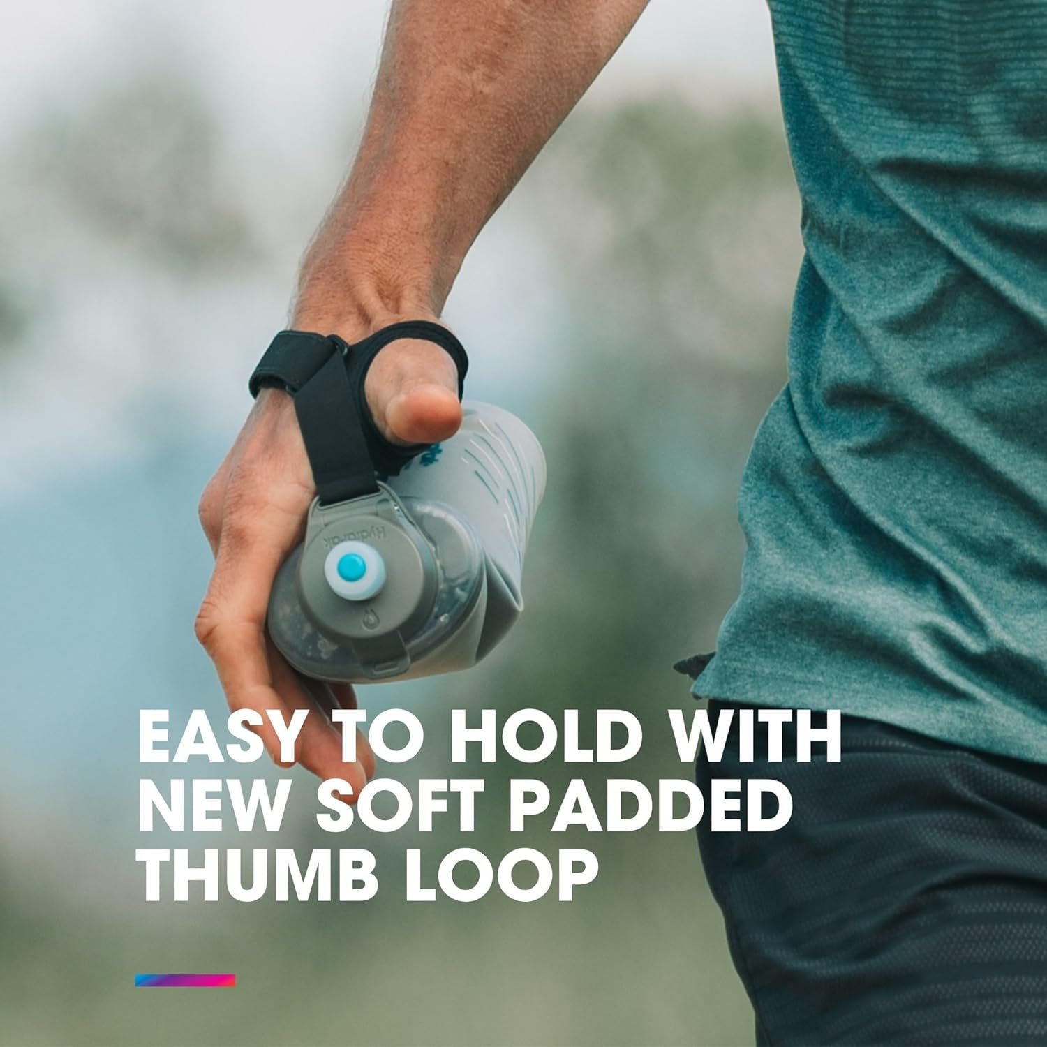 Description for HydraPak SkyFlask Speed - Collapsible Handheld Running Water Bottle 500ml Thumb Loop - Adjustable Strap, Lightweight