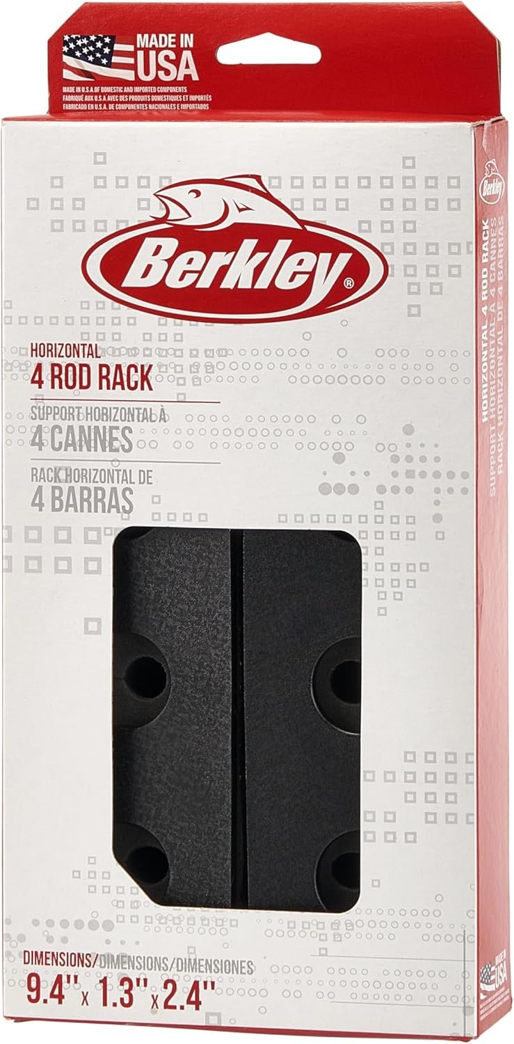 Description for Berkley Fishing Rod Racks & Rod Holders - Hortizontal 4 Rod Rack (New Model)