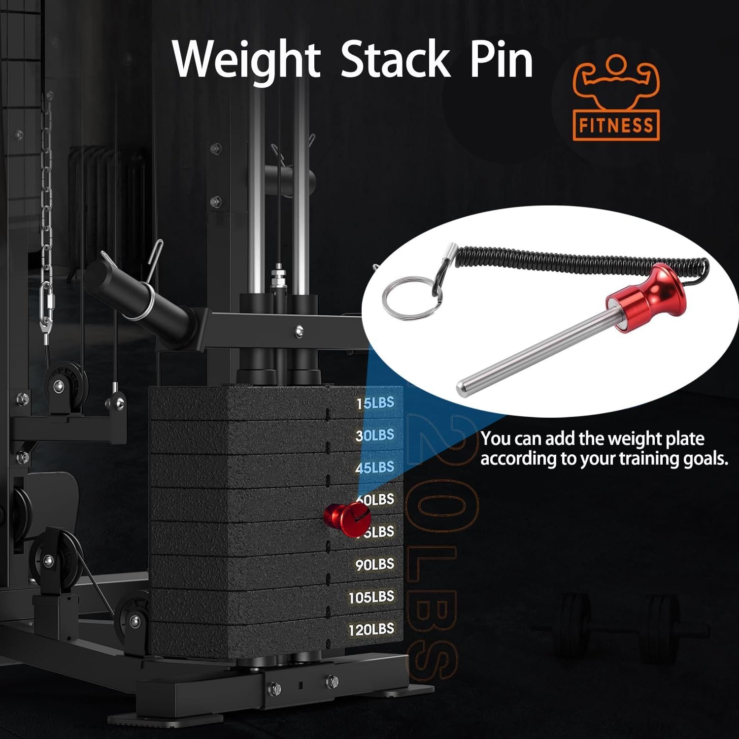 Description for Magnetic Weight Pin,Diameter 4 Inch Solid Aluminum Alloy Universal Gym Pin Weight Machine Pin for Home Gym Exercise
