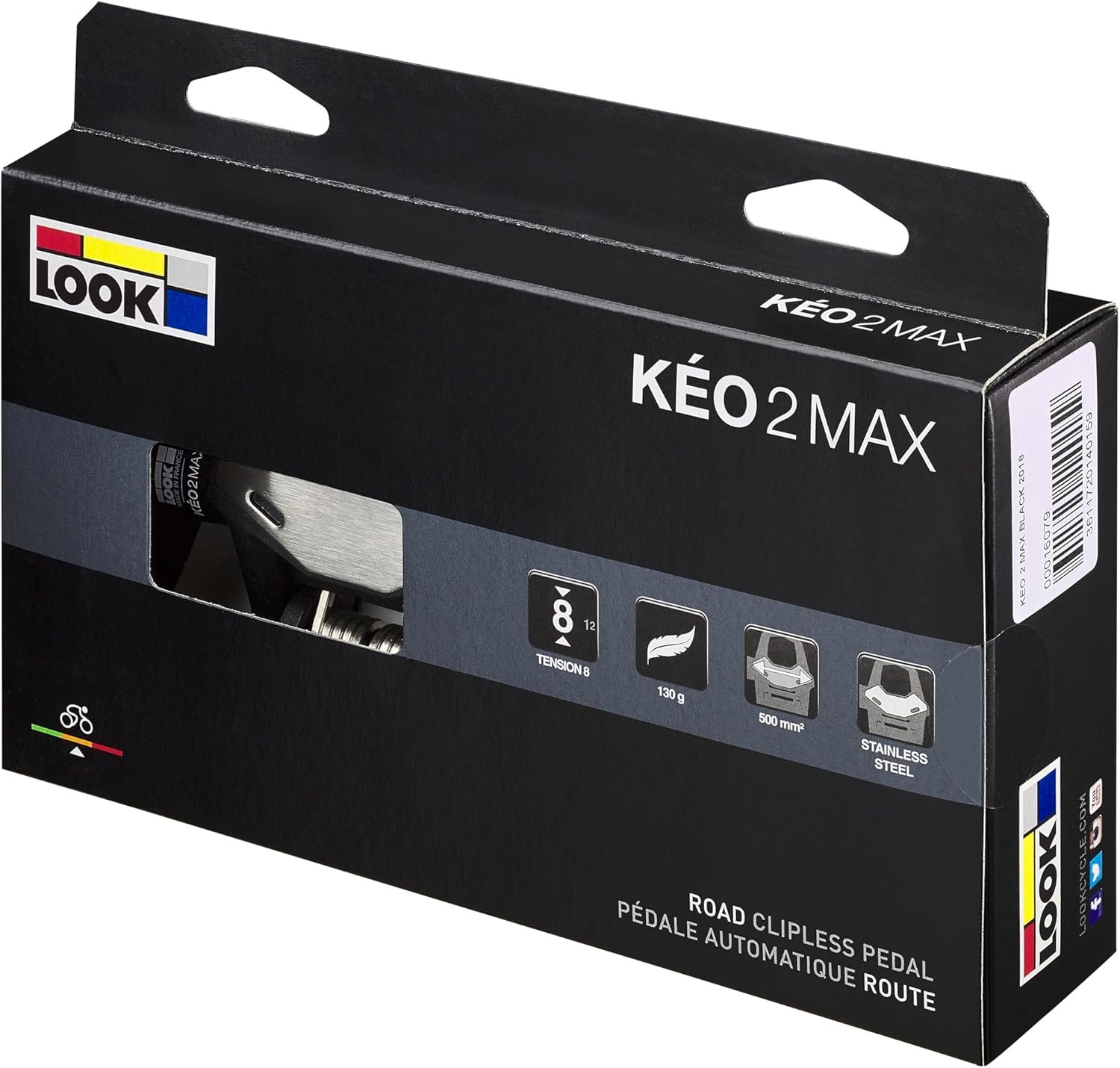 Description for LOOK Cycle - KEO 2 Max - Road Bike Pedals - Large 500mm² Contact Area - Full Power Transfer - Ultra Lightweight Pedals