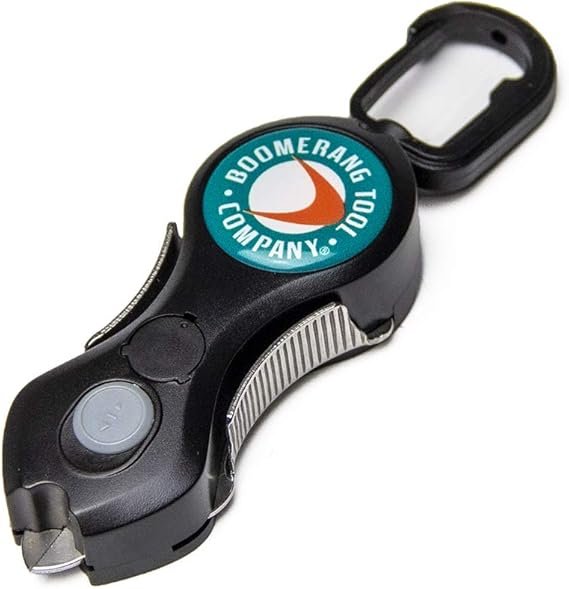 Boomerang Tool Company SNIP Fishing Line Cutters with Retractable Tether and Stainless Steel Blades that Cut Braid, Mono and Fluor Lines Clean and Smooth!