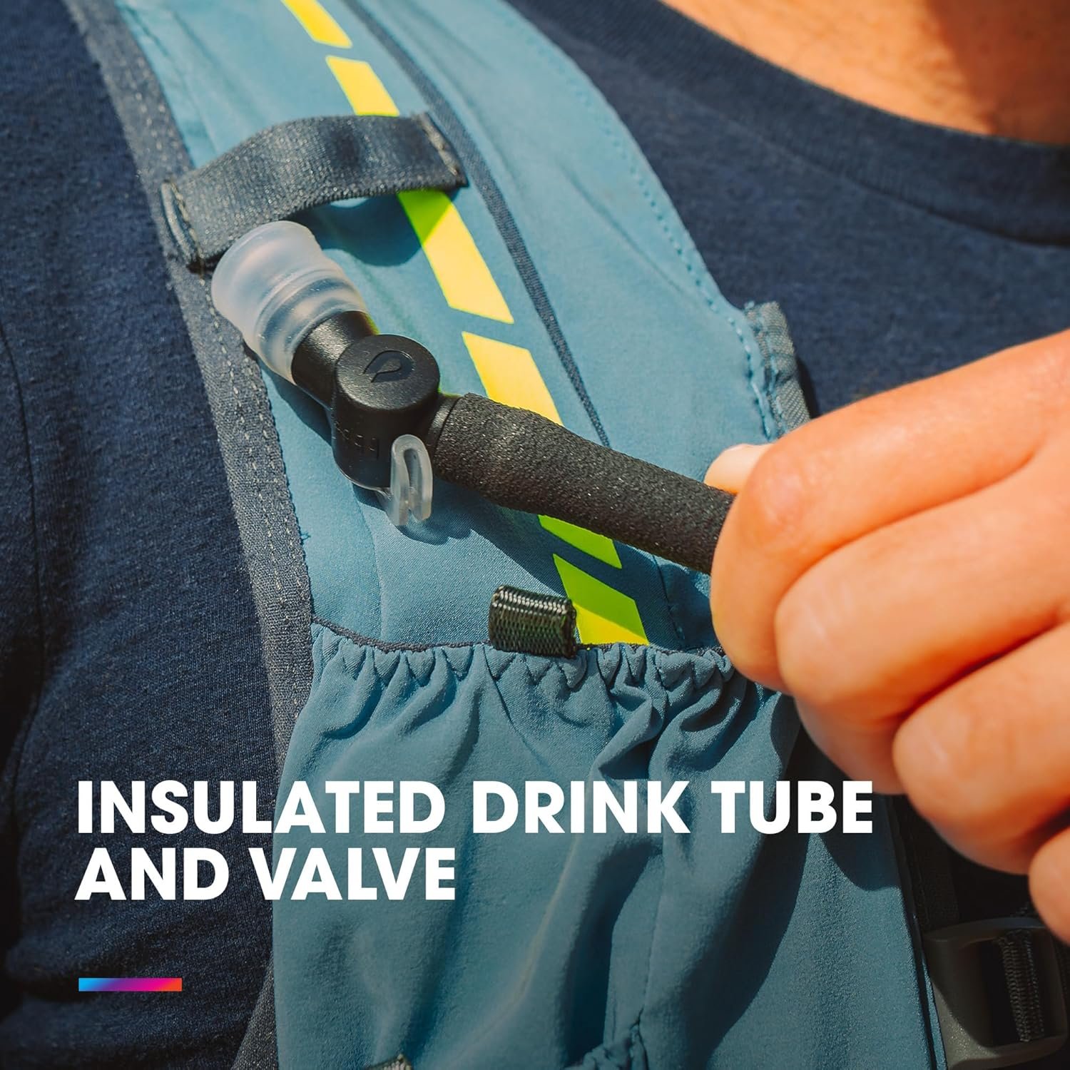 HydraPak Velocity IT (2L Hydration Reservoir) - Insulated Water Bladder/Reservoir for Hydration Pack – Self-Sealing Bite Valve