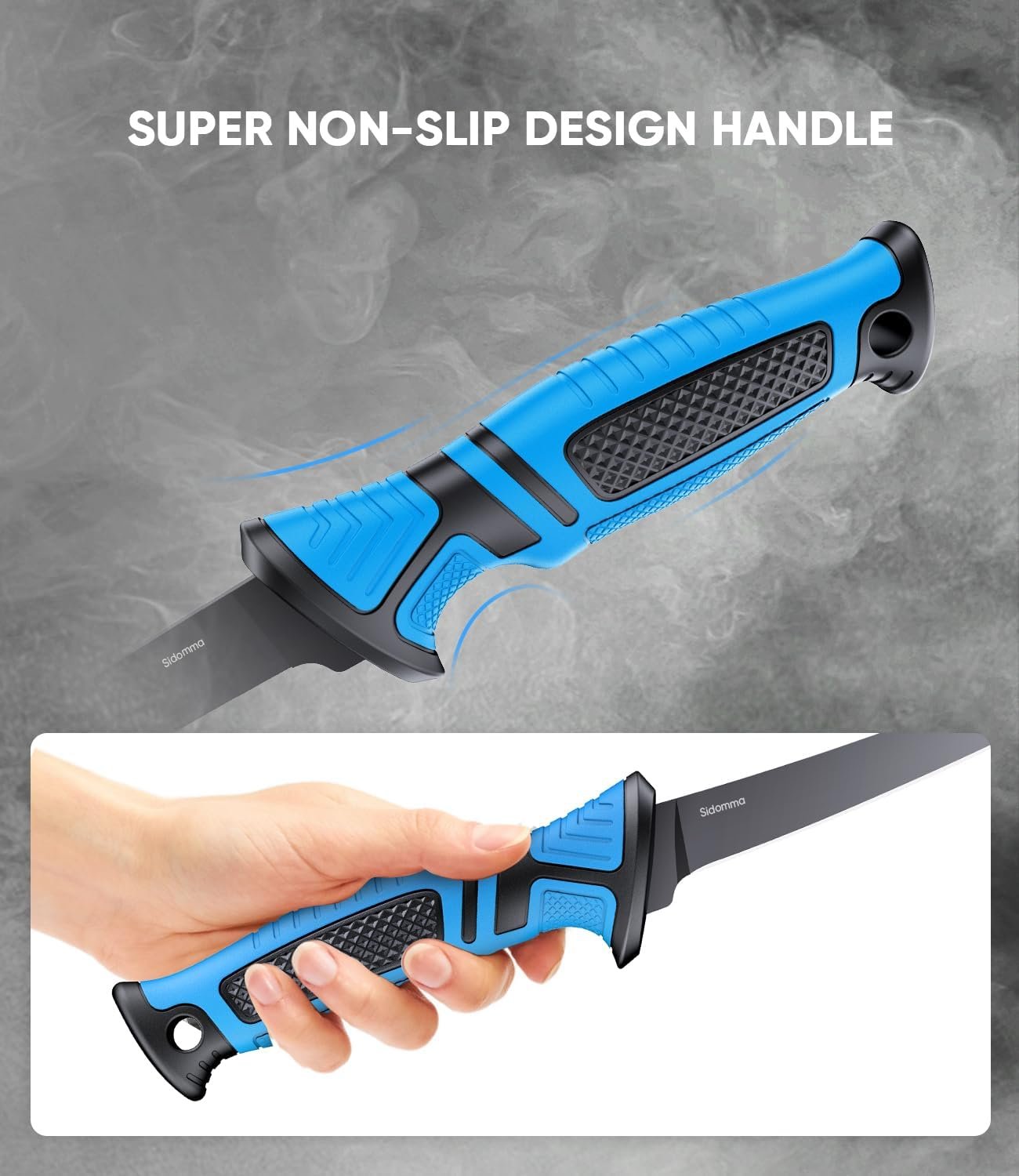 Fillet Knife and Bait Knife Set Performance 5"-6"-7" Flex Razor Sharp Stainless-Steel Blade with Sheath for Filleting and Boning, Pro Fishing Gear and Equipment Tools