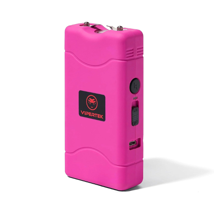 VIPERTEK VTS-880 Mini Stun Gun for Self Defense Rechargeable with LED Flashlight