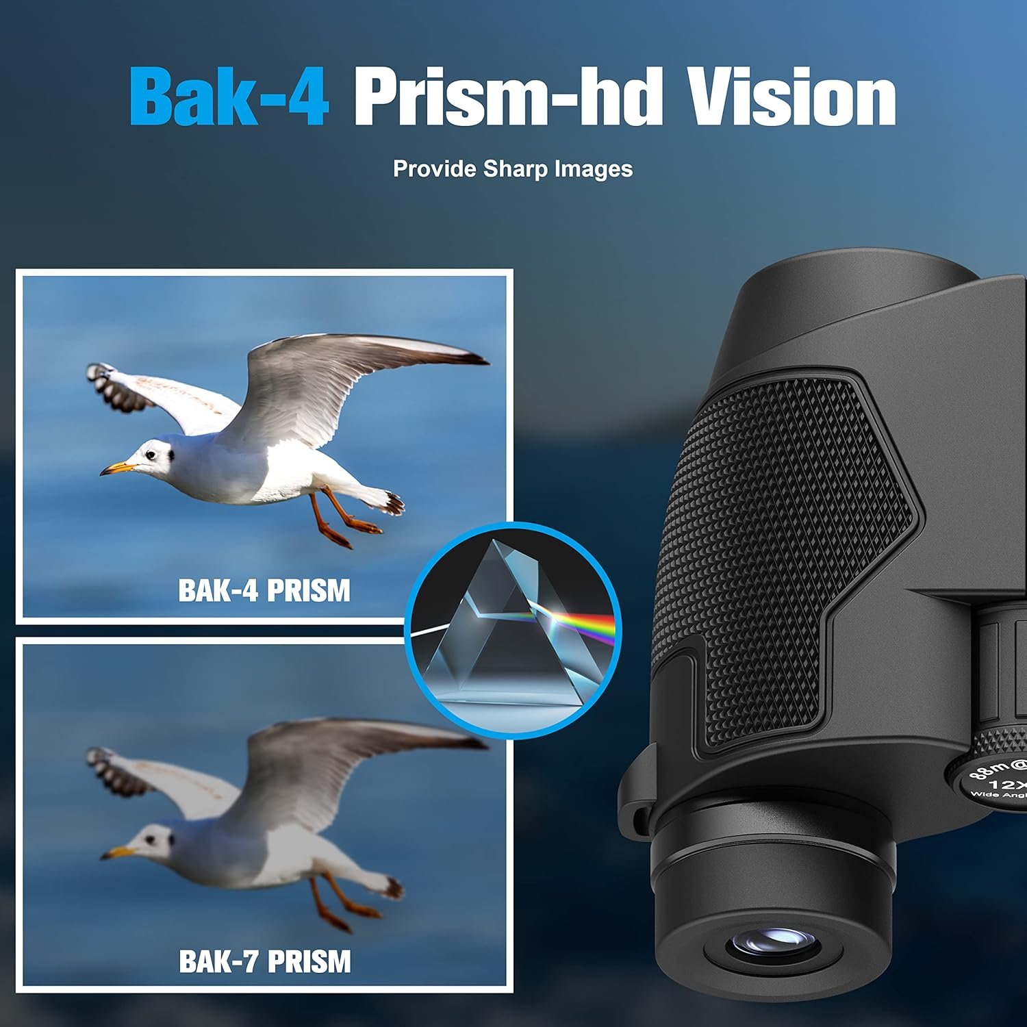 12x50 Binoculars with Clear Low Night Version for Adults and Kids, Large Eyepiece Waterproof Durable & Clear BAK4 Prism FMC Lens Binoculars for Bird Watching Hunting Travel