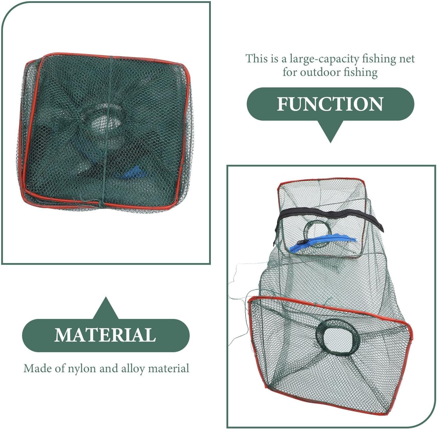 Fishing Shrimp Lobster Traps Mesh Cage Snapping Turtle Crayfish Crab for Blue Crabs Baitfish