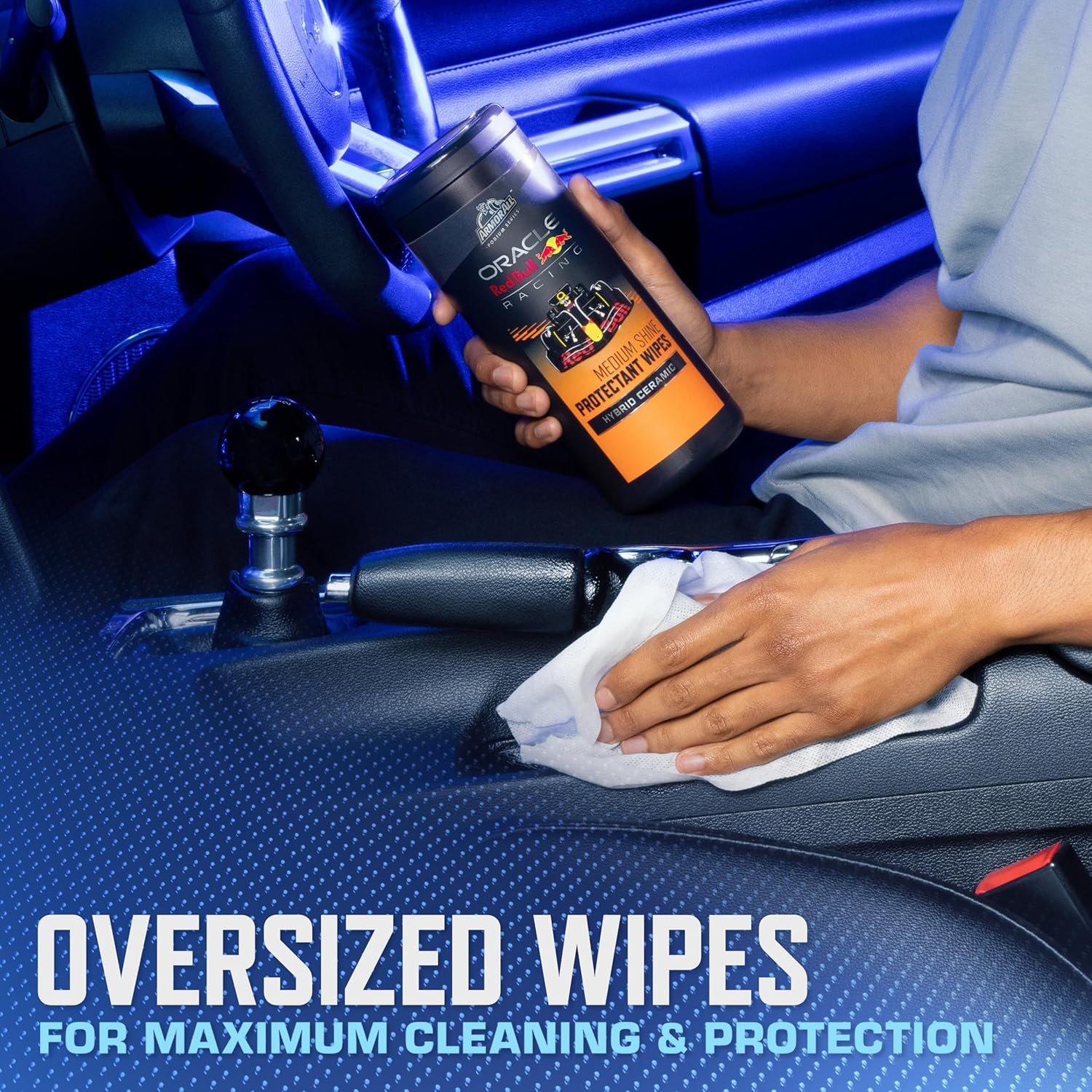 Armor All Podium Series Hybrid Ceramic Medium Shine Protectant Wipes, Interior Car Wipes