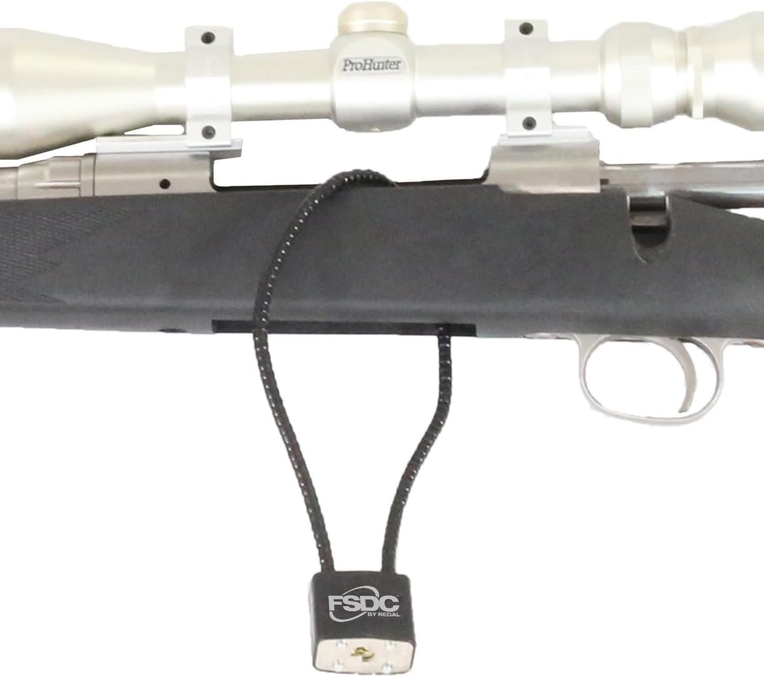 FSDC 15-Inch Gun Cable Lock with 2 Keys California DOJ Approved Scratch-Resistant Design for Pistols and Rifles